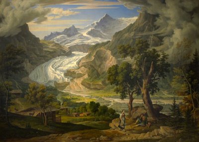 The Grindelwald Glacier in the Alps by Joseph Anton Koch